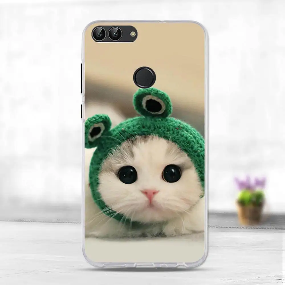 Чехол для huawei P Smart, милый чехол, Enjoy 7 S, силиконовый мягкий ТПУ чехол для телефона, чехол для huawei P Smart FIG-LX1, чехол
