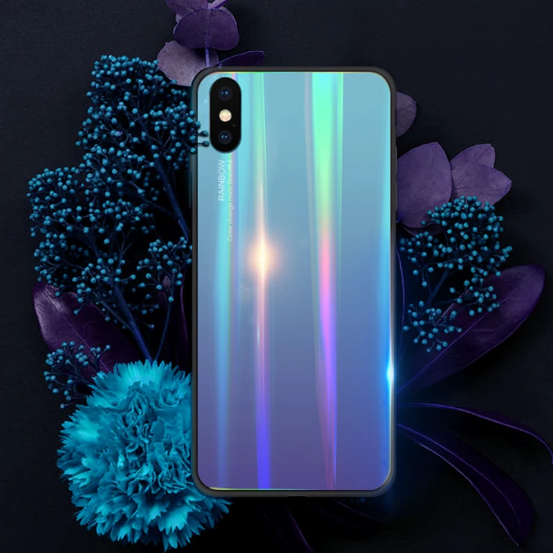 Градиентные чехлы из закаленного стекла для Huawei P20 чехол Pro роскошный