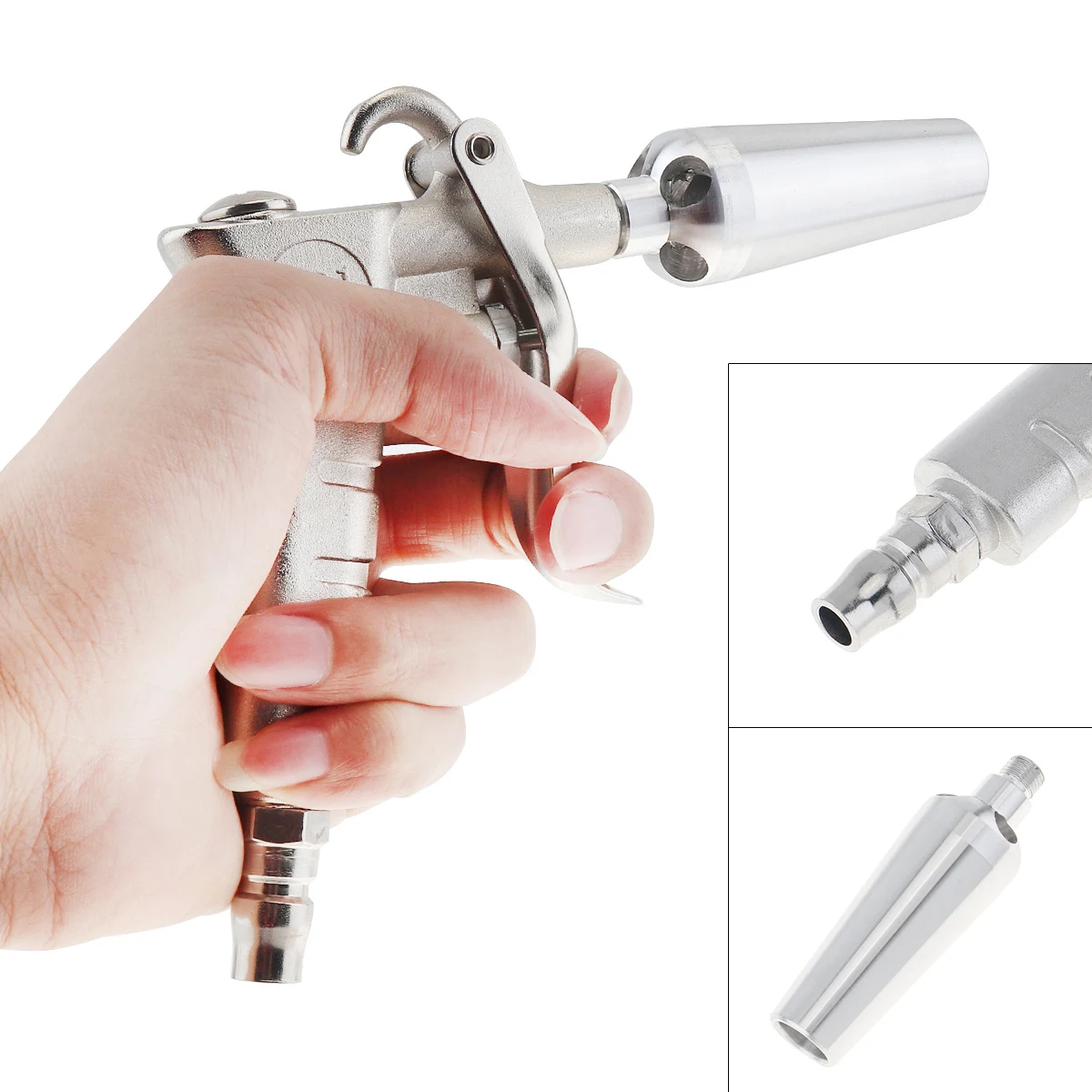 6 Inch Aluminum Alloy High Pressure Pneumatic Cleaning Gun with Four-hole Nozzle and Press Type Switch for Car Home | Инструменты