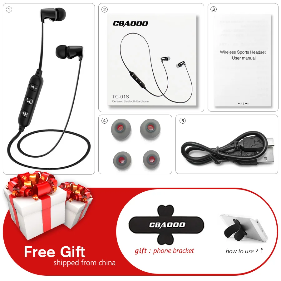 CBAOOO, Bluetooth наушники, беспроводные наушники, Bluetooth гарнитура, висячая шея, водонепроницаемая, Спортивная, керамическая, с микрофоном для мобильного телефона