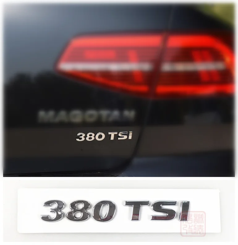380 TSI 230 280 330 380 TSI 1,6 г т и надписью автомобильной фирмы эмблема грузовика логотип Стикеры V6 решётки для VW Magotan Sagitar CC PHAETON Teramont - Название цвета: 380 TSI