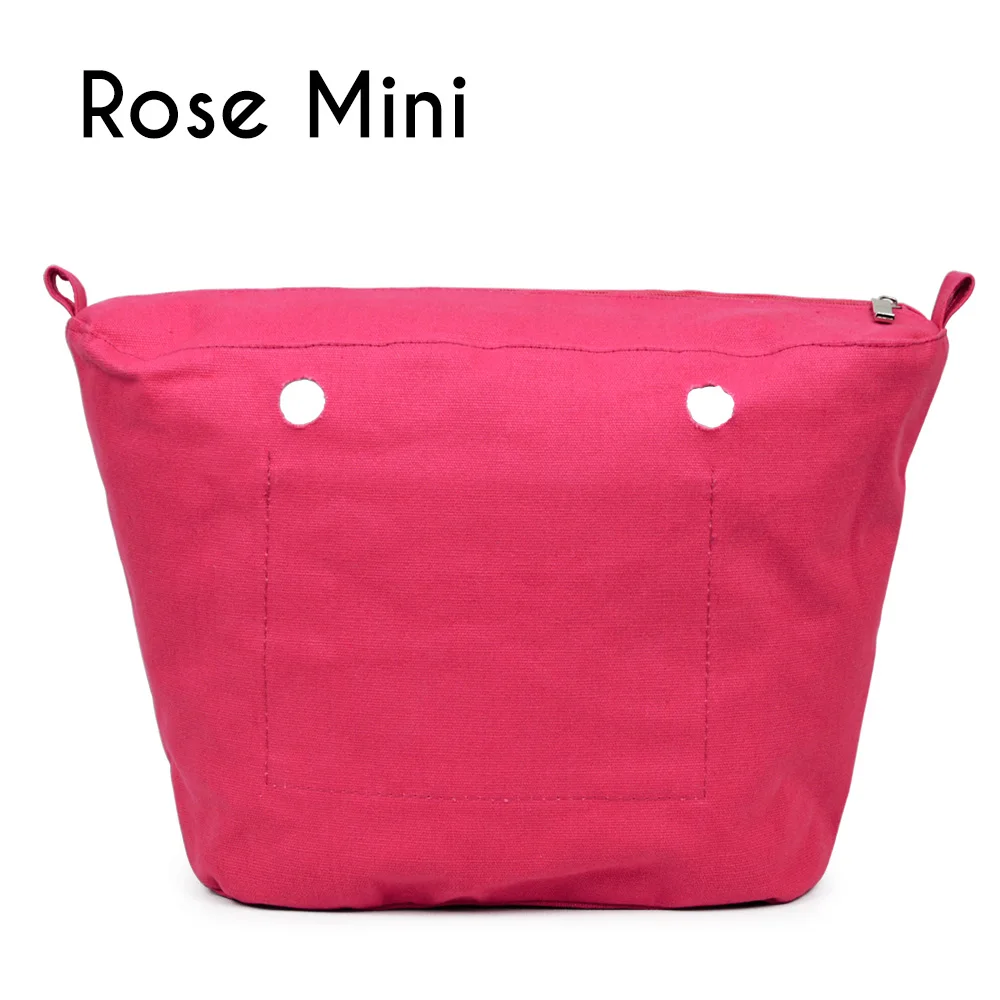Rose mini Внутренняя подкладка вставка карман на молнии для классического мини Obag холст вставка с внутренним водонепроницаемым покрытием для O сумки - Цвет: Rose mini