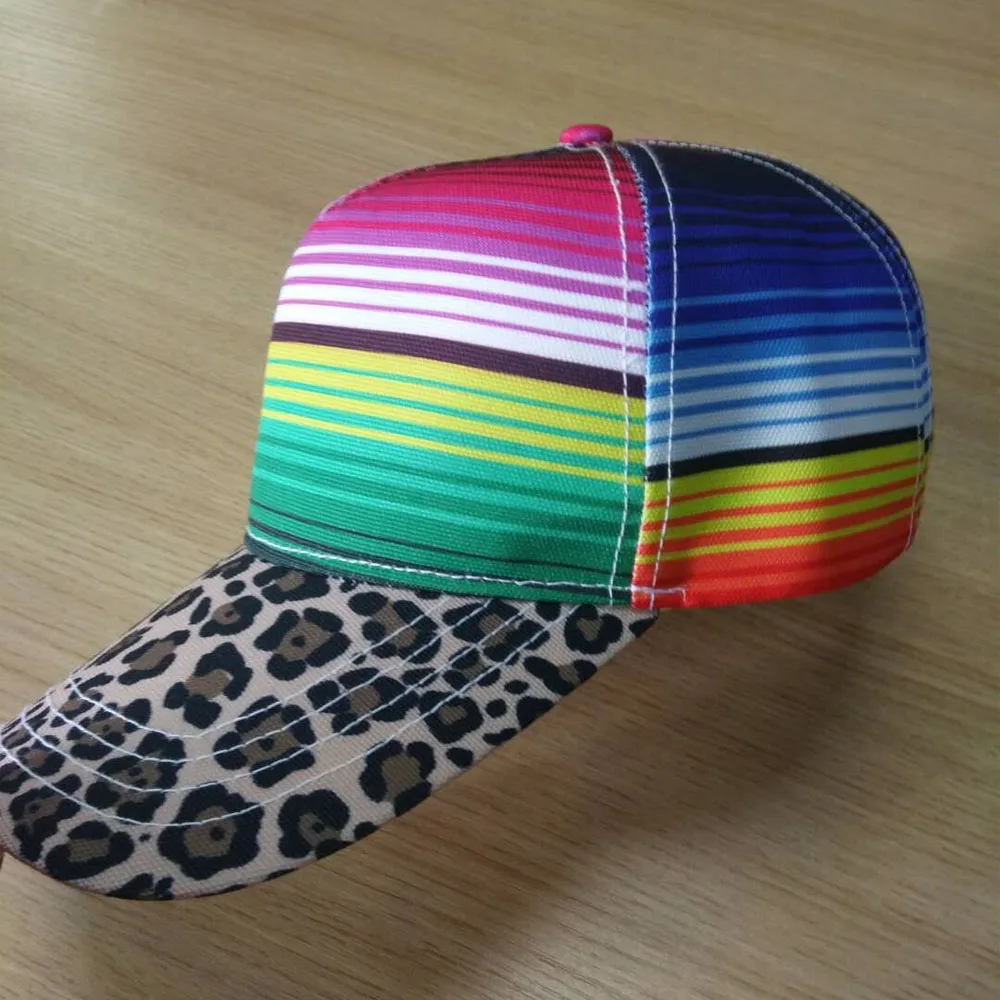 Уникальные полосы Audlt шляпа оптовая продажа заготовки Cheetah Serape шапка RTS Мульти