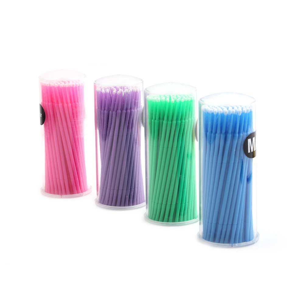 Одноразовые кисти для макияжа NEWCOME 100 шт./компл. Микро Кисти наращивания ресниц