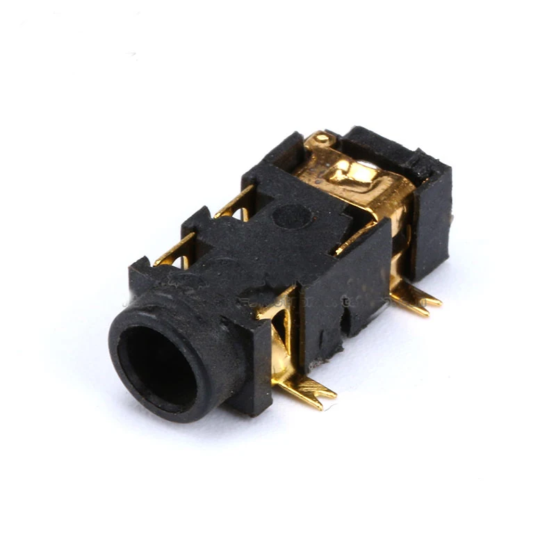 

Free shipping 10pc PJ-327A Gold plated SMD socket For earphone smt Connector