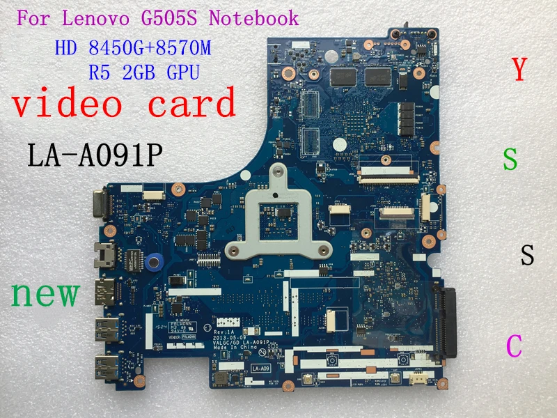 Абсолютно новая LA-A091P материнская плата для lenovo G505S, материнская плата для ноутбука, ПК для amd HD 8450G 8570M R5 M230 GPU 2 GB, тест видеокарты ОК