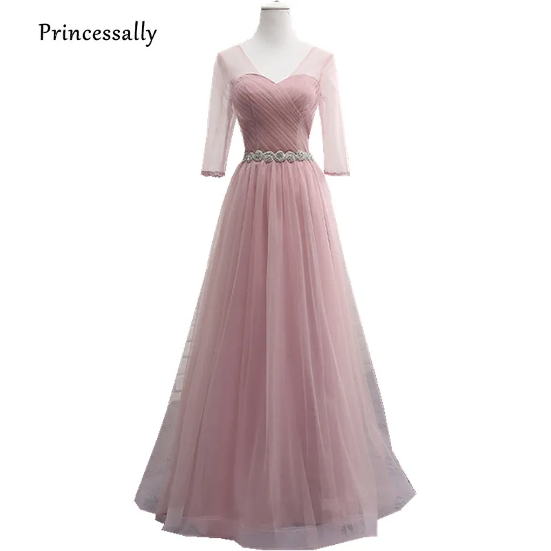 Robe De Soriee/Новинка вечернее платье с длинными рукавами милое элегантное со
