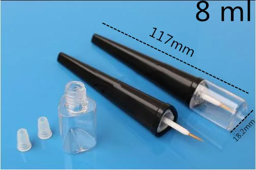 8 ml Eyeliner bottle 50 шт. 5 мл прозрачный пластиковый блеск для губ тюбики для подводки глаз Тушь для ресниц косметические пустые упаковочные контейнеры - Цвет: 8 ml Eyeliner bottle
