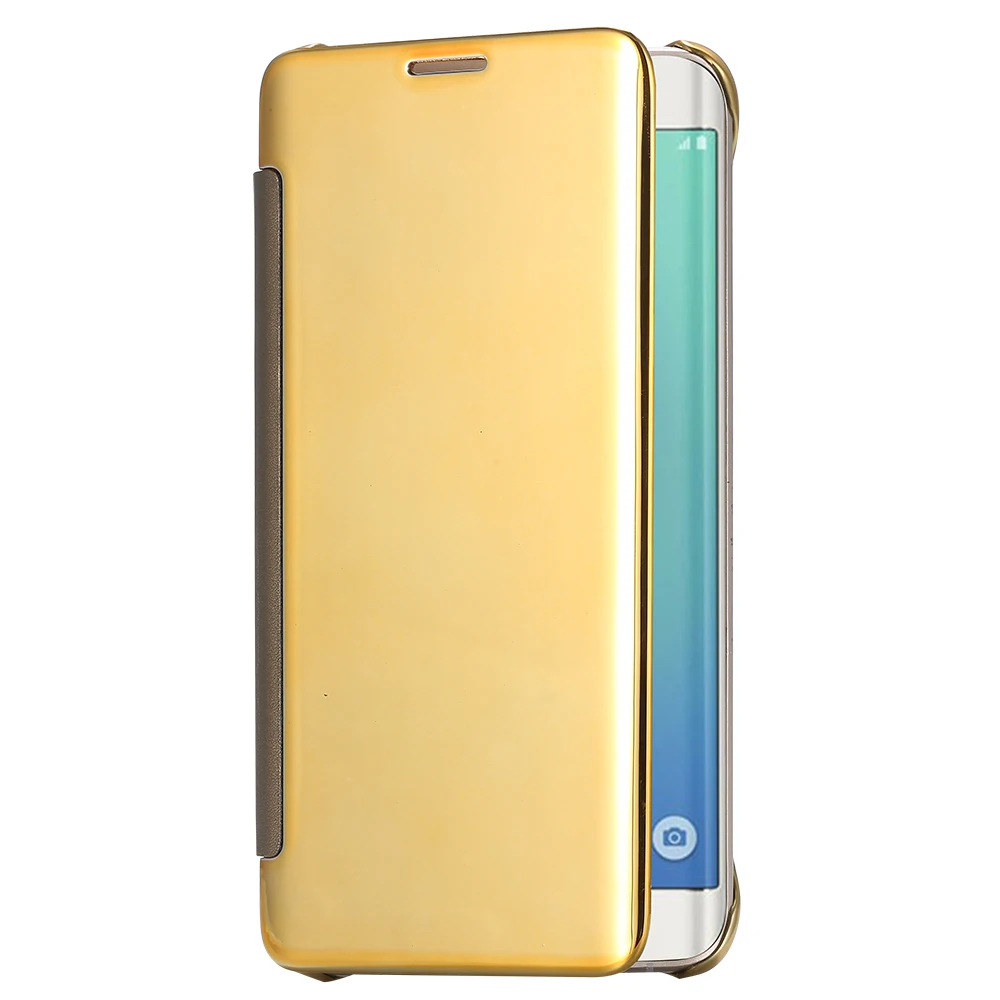 Задняя крышка чехол для Galaxy S6 S7 Edge Plus зеркальная поверхность флип Аксессуары