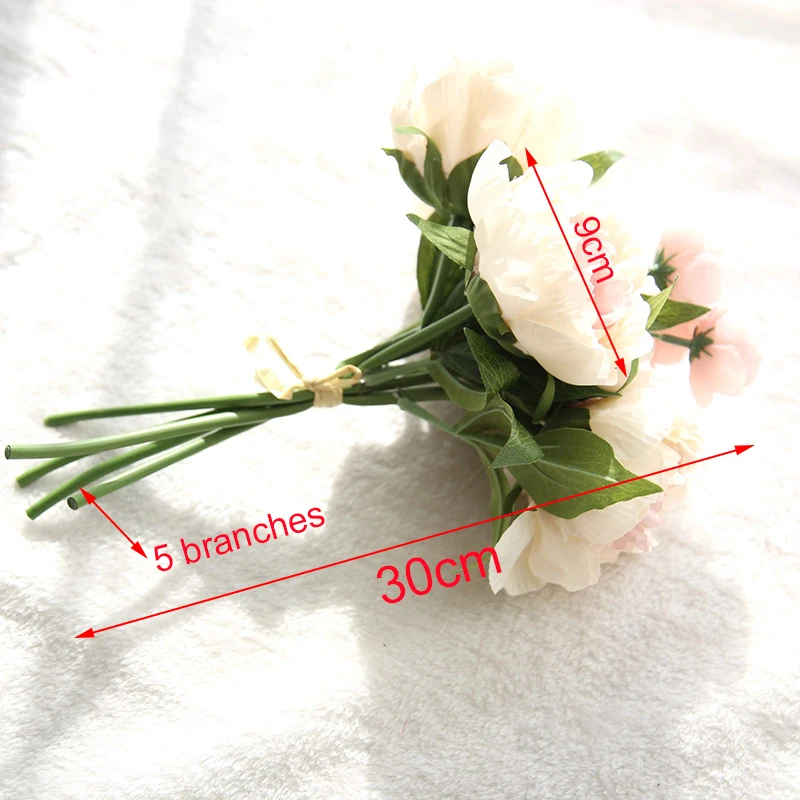 Шелковые цветы Букет пионов с 8 бутонами искусственный цветок для свадьбы