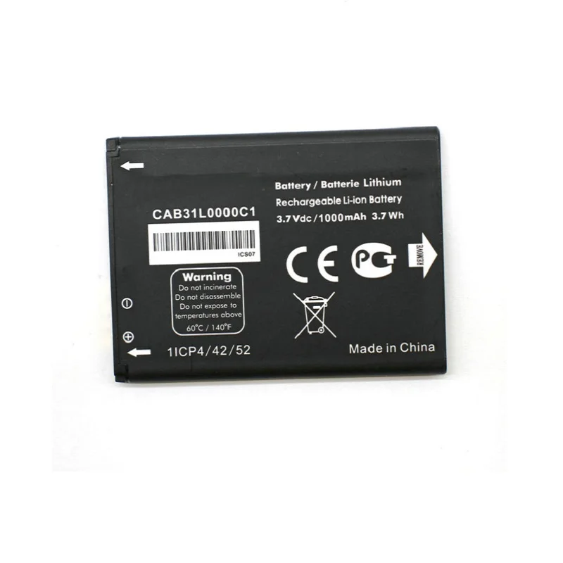 Аккумулятор для телефона CAB31L0000C1 CAB31L0000C2 Alcatel i808 TCL T66 A890 One Touch
