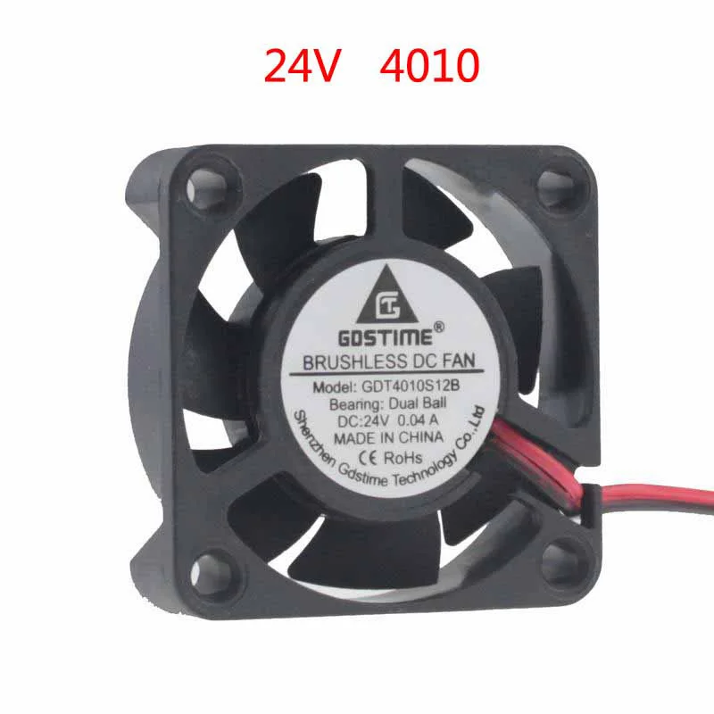 2 шт./лот 40*40*10 мм DC5V 12V 24V двойной шариковый подшипник 4010 2Pin охлаждающий