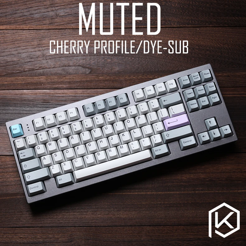 

muted colorway 169 Cherry profile Dye Sub Keycap Set thick PBT plastic keyboard gh60 xd60 xd84 tada68 rs96 zz96 87 104 660