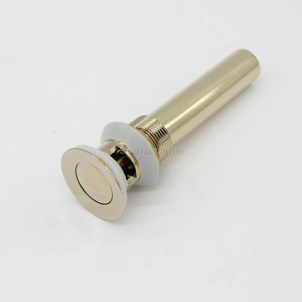 Новая раковина для ванной комнаты с золотой латунной отделкой и переливным