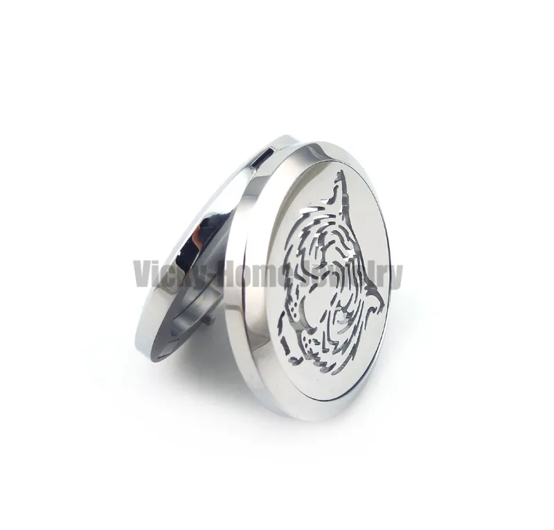 Ожерелье с цепочкой в подарок тигр (30 мм)|diffuser locket|oil diffuser locketessential oils locket |