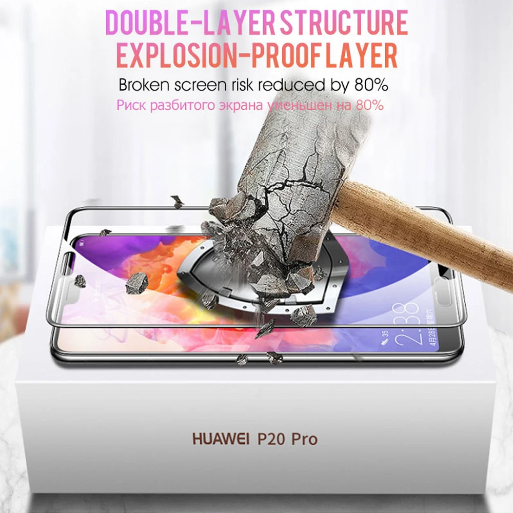 Закаленное стекло для huawei P30 pro P20 P10 P9 P8 lite Защитная пленка экрана телефона 9H