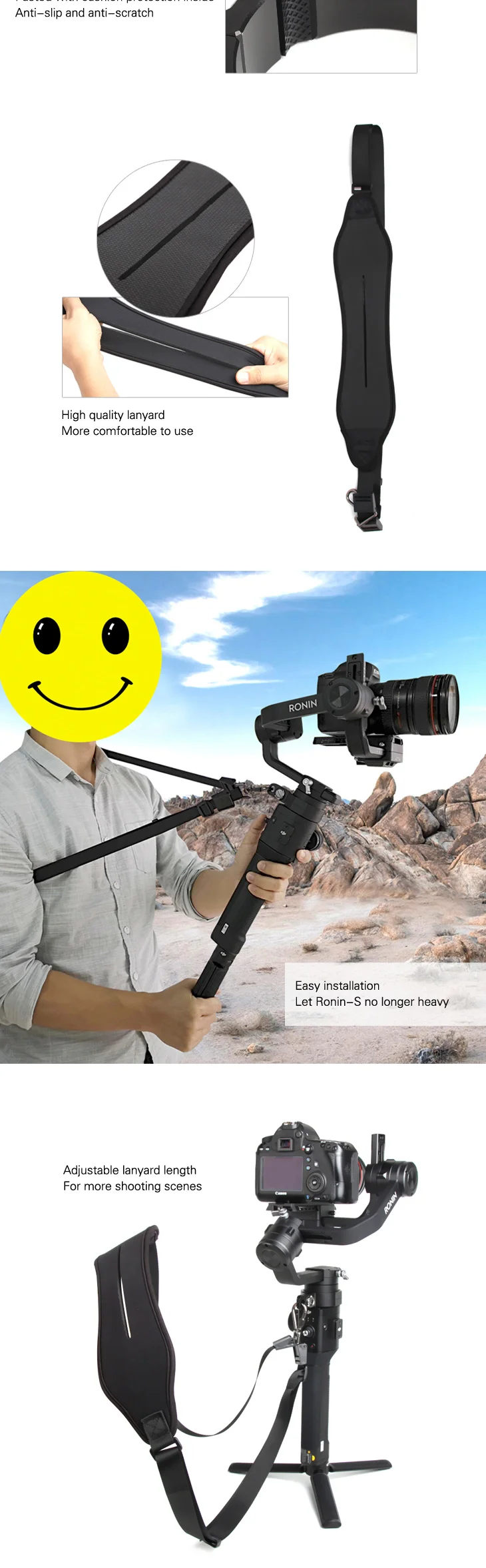 Фиксированный хомут для шеи ремешок с пряжкой ремешок для DJI RONIN-S стабилизаторы аксессуары