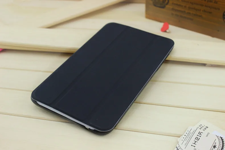 Чехол-подставка для lenovo A3300 Tab A7-30, Защитный протектор, смарт-Чехлы, кожаный планшетный ПК A7 A7-30 A730, ПУ Чехол+ ручка - Цвет: Черный