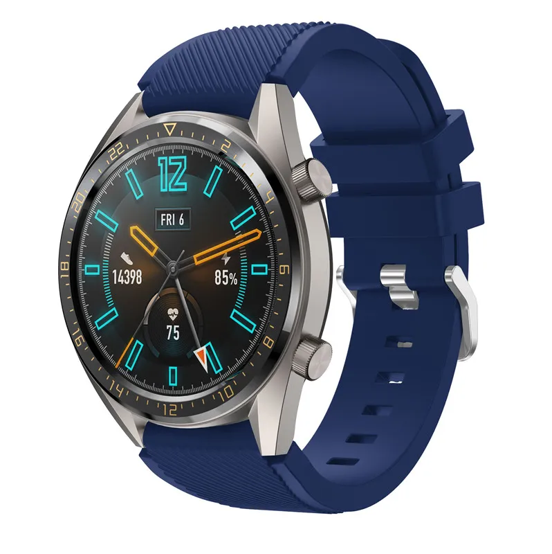 Midnight blue 22 мм ремешок для часов Ремешок для samsung gear S3 Frontier Classic/Galaxy Watch 46 мм ремешок для huawei Watch GT 2 браслет умные часы - Цвет: Midnight blue