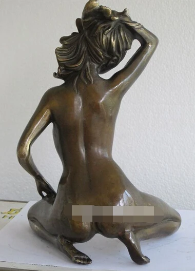 Бронзовая статуя в стиле вестерн изобразительная обнаженных красавиц на коленях