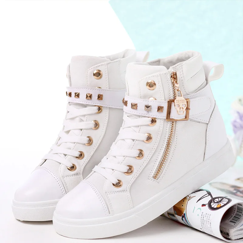 Keloch/Европа Стиль высокого верха плоские Для женщин модная парусиновая обувь на