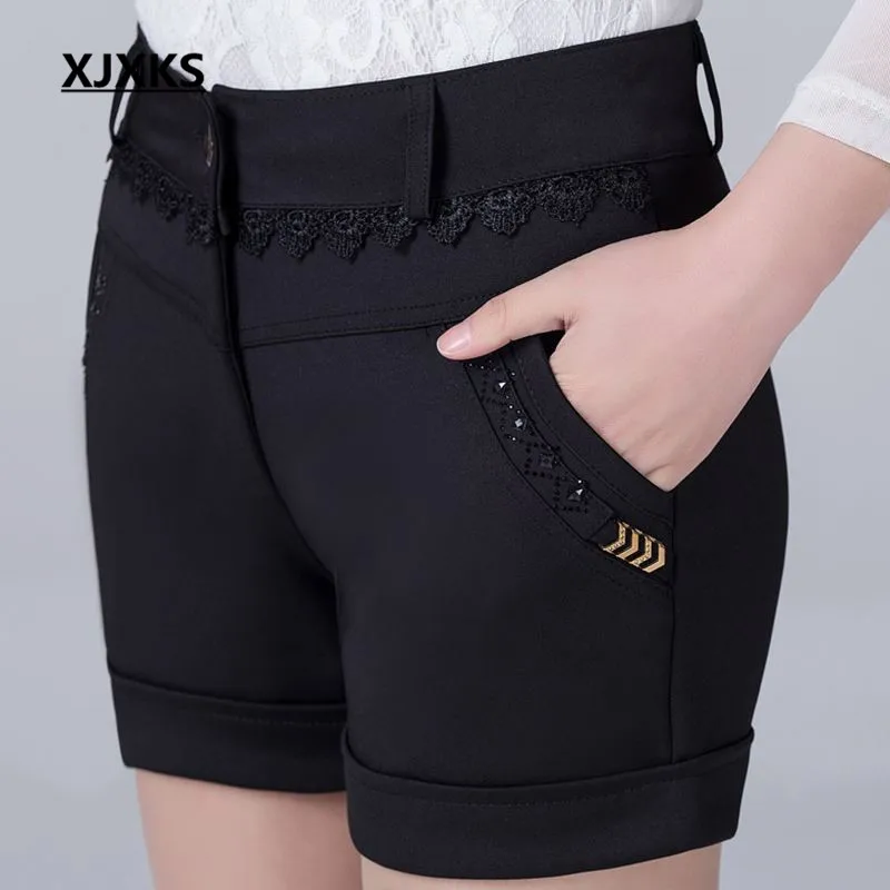 Женские короткие шорты новинка 2019 Осень и Зима базовые размера плюс S-7XL
