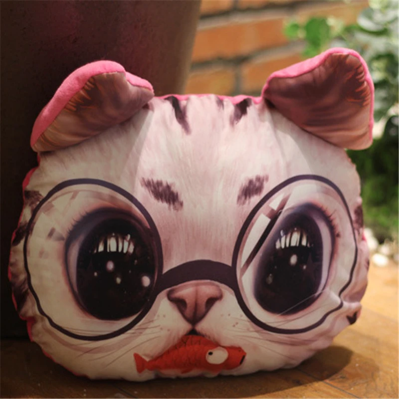 Cute Lovely Cat Big Eye Emoji Cushion Stuffed Toys Soft Pillow for Sofa Chair Office | Игрушки и хобби
