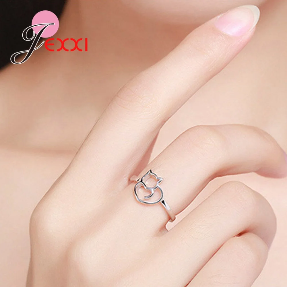 Кольца ручной работы с милыми животными для женщин и девушек ювелирные изделия