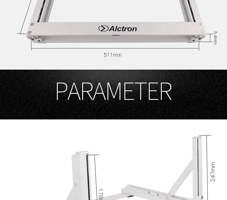 Alctron RS19 4U серия качественная сценическая аудиостойка из алюминиевого сплава Регулируемый угол Складная Настольная студийная стойка для 19''size устройства