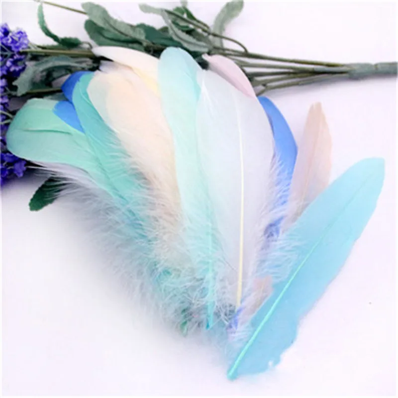 Натуральные белые гусиные перья 15 20 см 6 8 дюймов перо для рукоделия декоративные