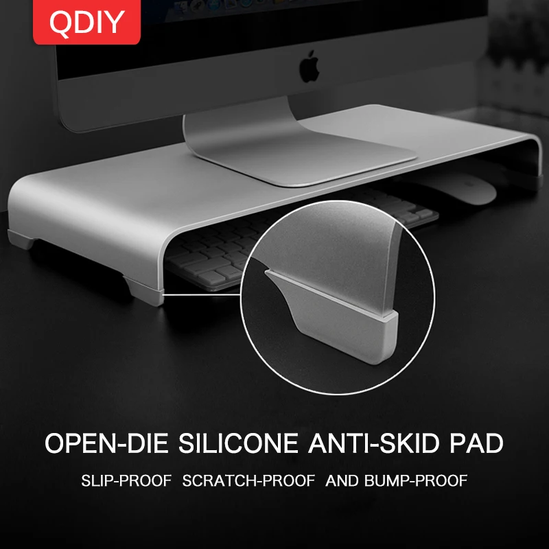 QDIY компьютерный монитор с текстурой ЖК экрана корпус из улучшенного алюминиевого сплава для настольного