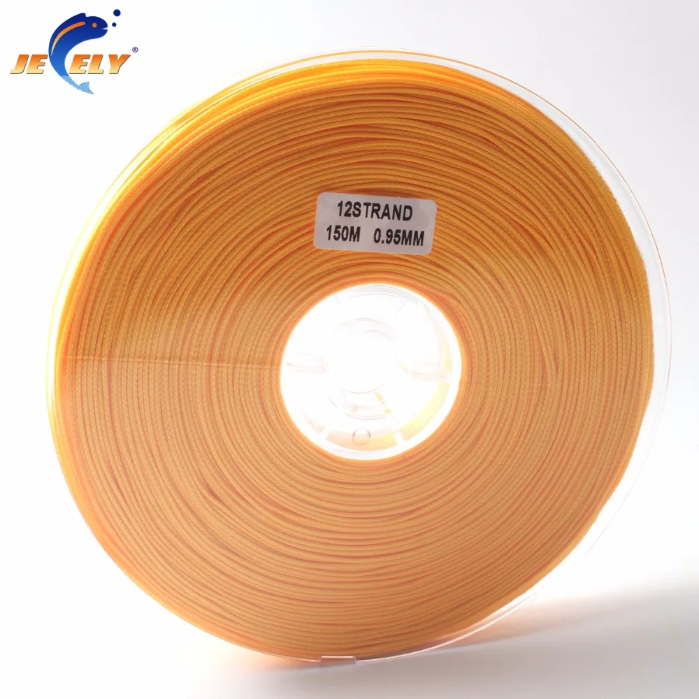 300LB 140 кг 0 95 мм 1 12 нитей UHMWPE Spectra полый плетеный Канат леска оранжевый цвет 150 м