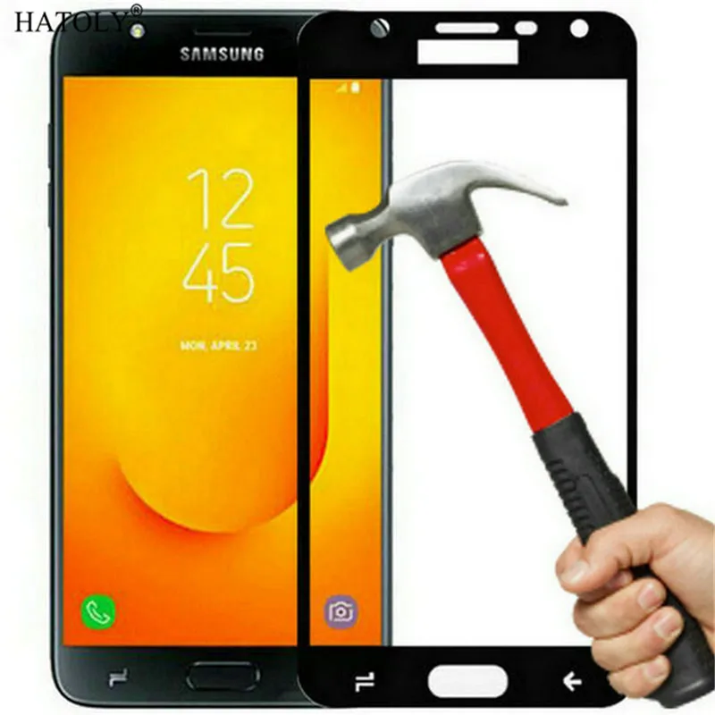 Стекло для Samsung Galaxy J7 Duo закаленное стекло защита экрана пленка с полным покрытием
