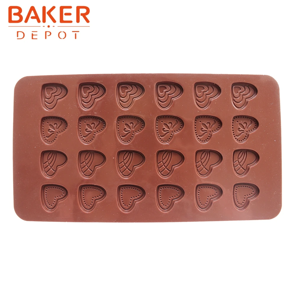 Love heart silicone chocolate molds jelly mold fondant cake moulds kitchen baking cookies | Дом и сад