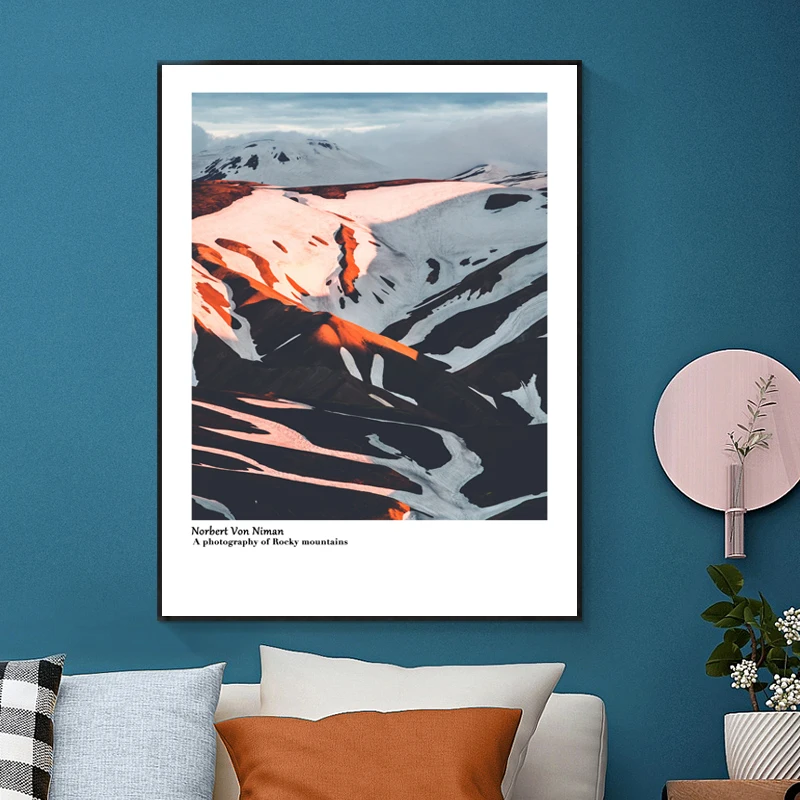 

Norbert Von Niman A Photography of Rocky mountains Abstract Canvas Painting Poster Print Decor Wall Art Canvas Painting Picture