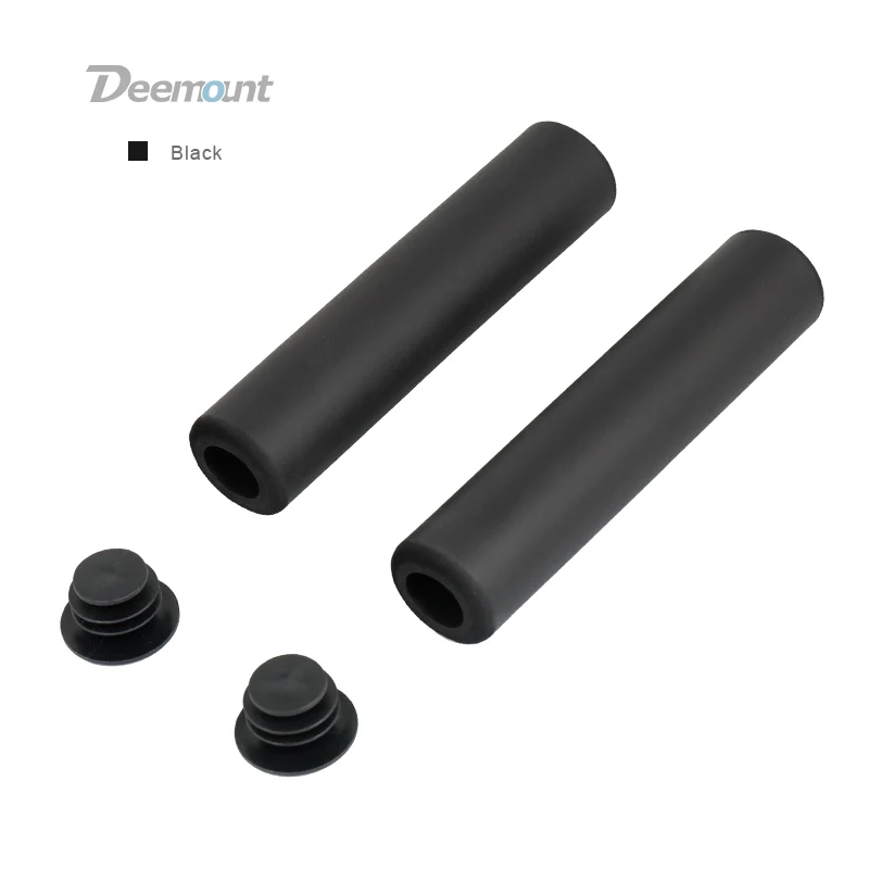 Black Deemount BGP-106 1 пара рули для велосипеда ручки силиконовый пенопластовый наконечник с колпачками MTB велосипедная опора для рук - Цвет: Black
