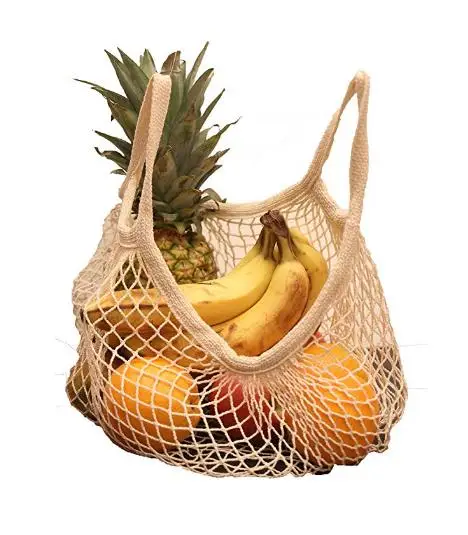 

Reusable Grocery Toys Storage Bag Mesh Shopping Bags Foldable Natural Cotton String Bag colorful
