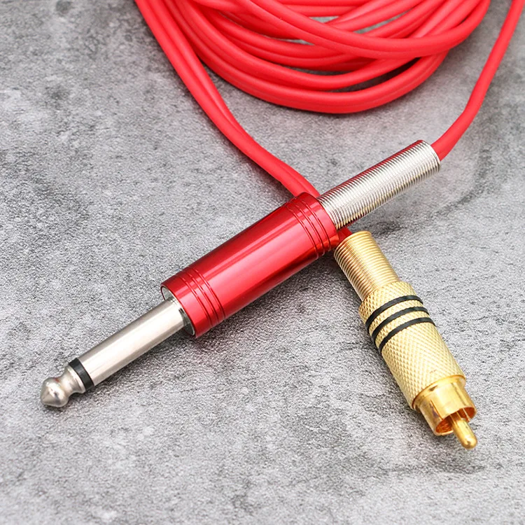 2pcstattoo машина экономичный черный и красный RCA татуировки Клип шнур для татуировки питания Комплект Поставки