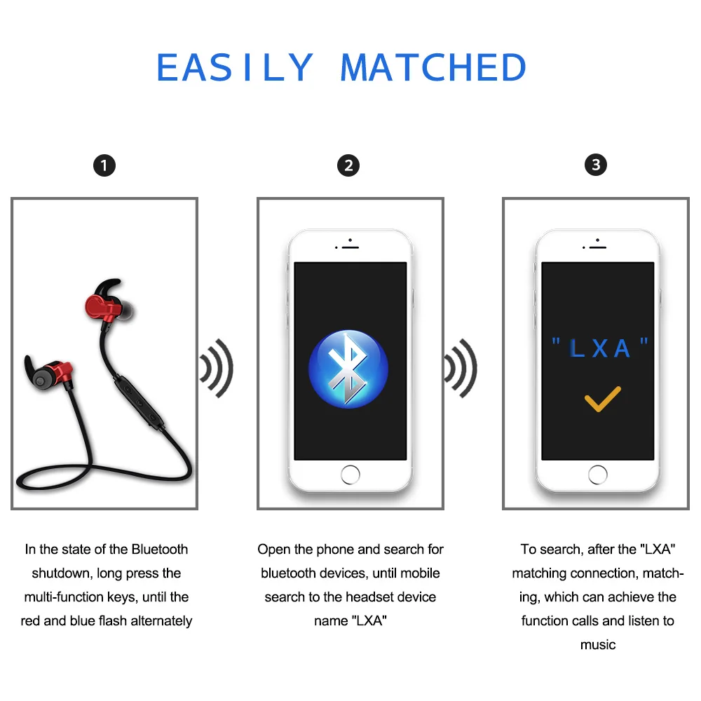 Портативный mp3 плеер магнитные спортивные беспроводные Bluetooth наушники с