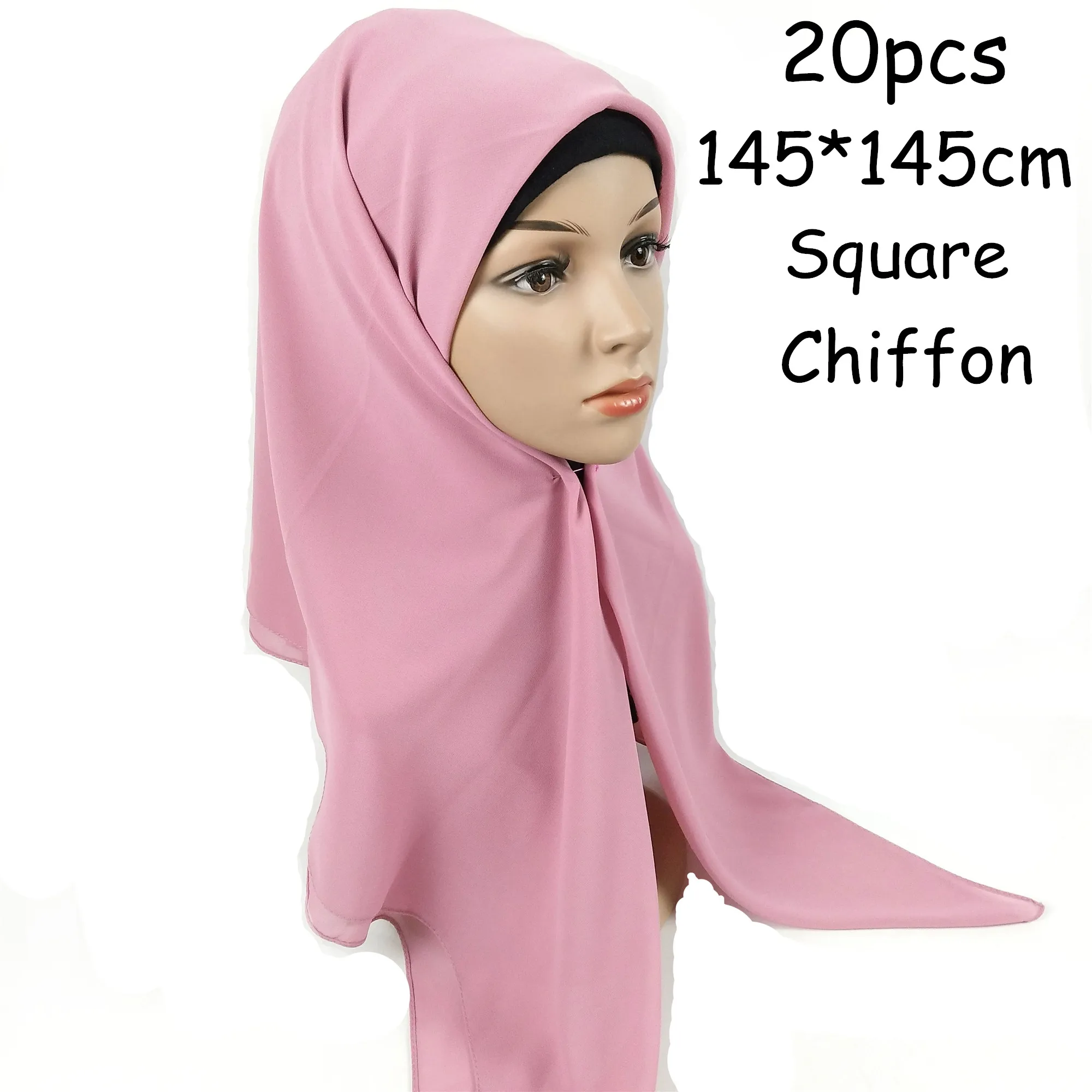 H10  20pcs  High quality square chiffon hijab 115 *115cm  wrap shawls women scarves scarf  long shawl top sell