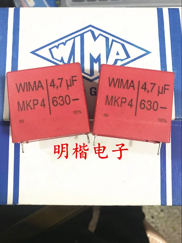 

2020 hot sale 10PCS/4pcs WIMA MKP4 630V 4.7UF audio capacitor p:37.5mm Polypropylene film capacitor free shipping