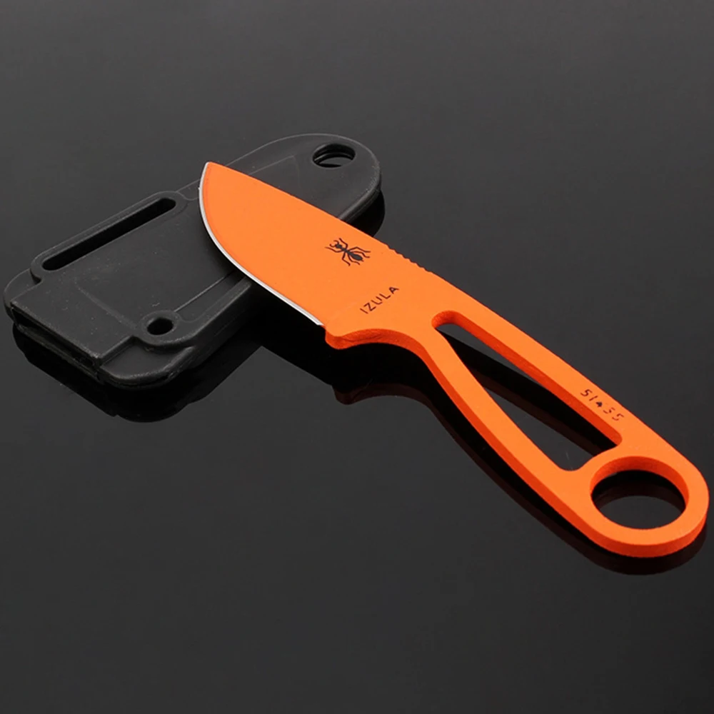 IZULA Карманный прямой нож с 440C стали боевые тактические ножи для выживания EDC