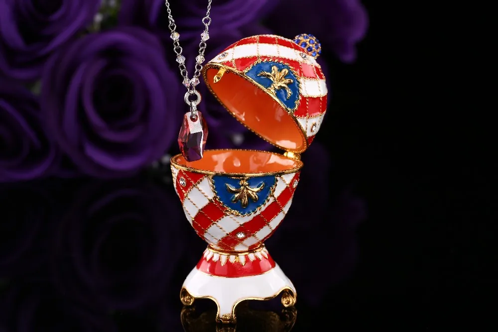 QIFU красивые красочные qifu faberge яйцо металлическая коробка для безделушек ремесло украшение дома