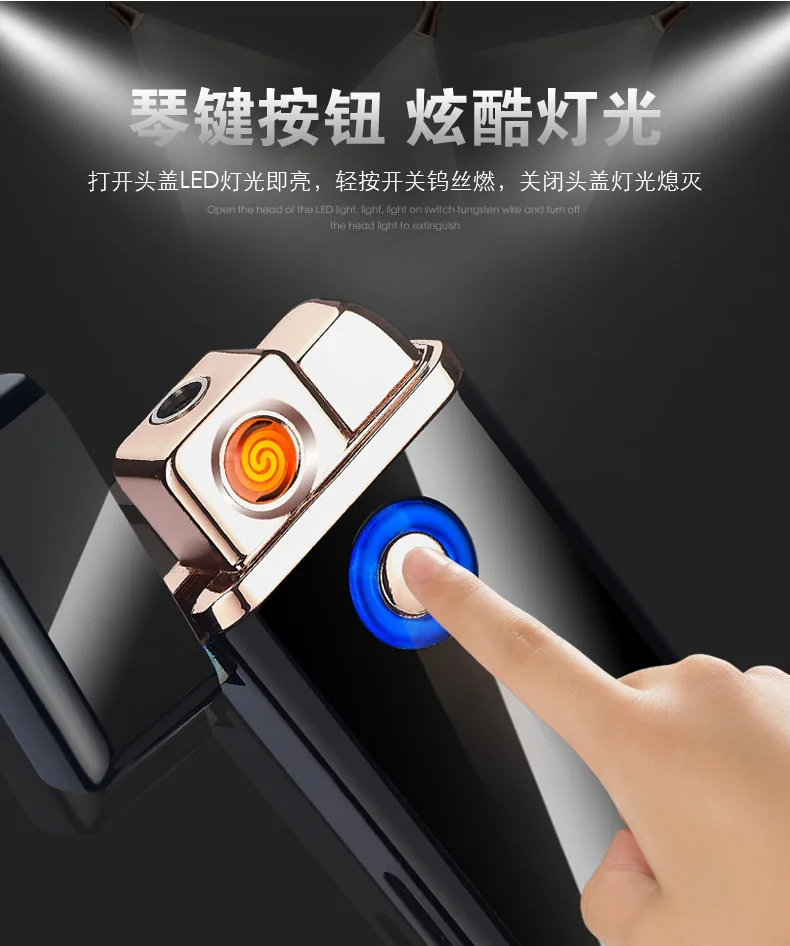 Газовая электрическая зажигалка с двойным использованием, USB фонарь, струйная зажигалка, электрическая зажигалка, Бутан, многоразовая газовая зажигалка, бесплатный лазерный логотип