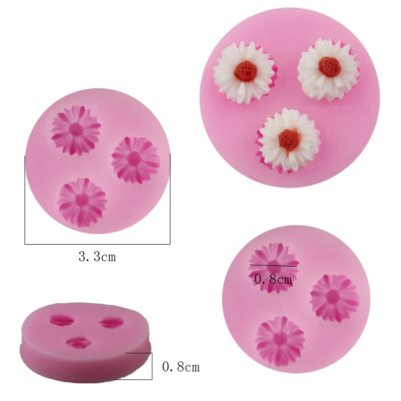 3D форма цветов силиконовый инструмент для украшения торта Экологичная желе