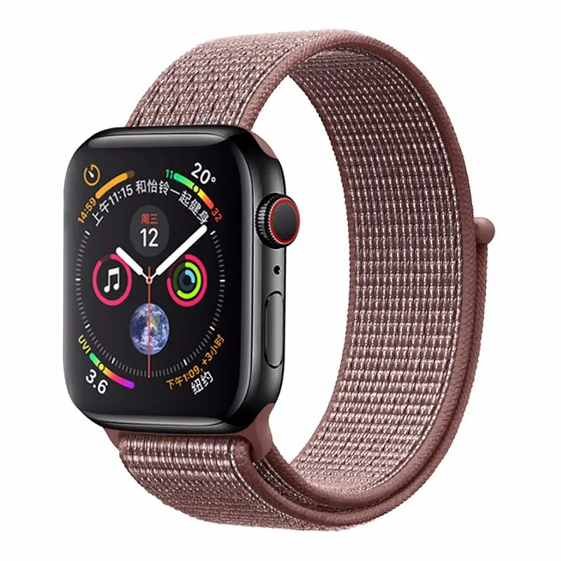 42 мм 38 мм цветной спортивный нейлоновый ремешок для часов Apple Watch, ремешок iWatch серии 4 3 2 1, сменные ремешки для часов 40 мм 44 мм - Цвет ремешка: New Smoke Purple