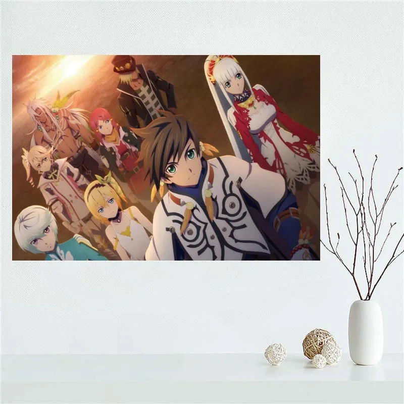 Изготовленный На Заказ Tales Of Zestiria X новая парусиновая обувь плакат настенный