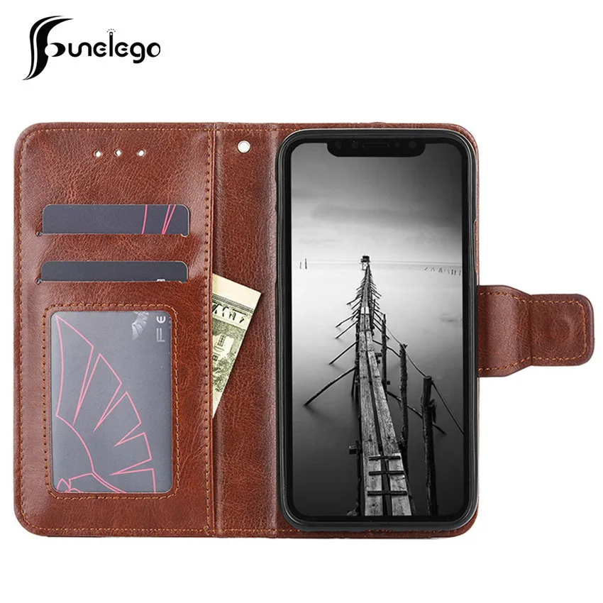 Funelego кожаный PU для iPhone X XS 6 7 8 Plus XR Роскошный чехол телефона Оригинальный флип