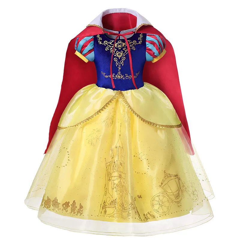 Snow White Dress 8 Платье Белоснежки для девочек; детское платье принцессы; костюмы Белоснежки и Егеря для малышей; нарядная одежда; наряды для рождественской вечеринки - Цвет: Snow White Dress 8