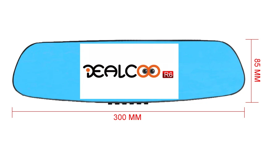 Dealcoo R6 двойной Видеорегистраторы для автомобилей Зеркало заднего вида Камера 3 в 1